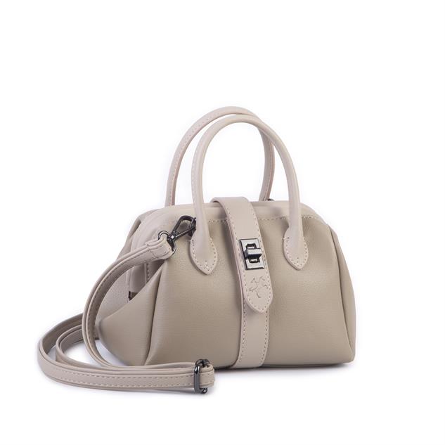  Nas Bag Kadın  Mini Boy Klipsli El ve Postacı Çantası Kum Golf  (20x13 cm)