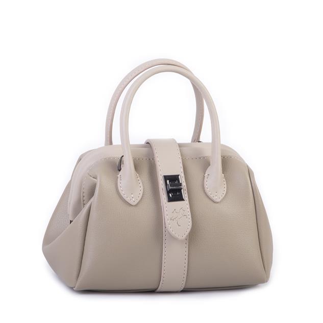  Nas Bag Kadın  Mini Boy Klipsli El ve Postacı Çantası Kum Golf  (20x13 cm)