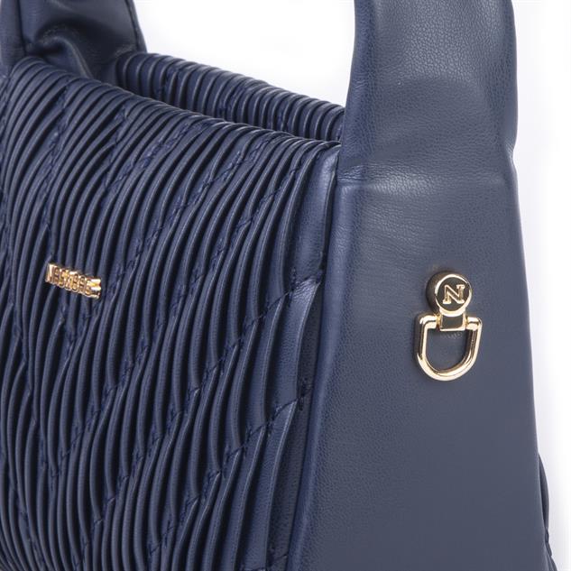  Nas Bag Kadın  Mini Boy Omuz Çapraz ve El Çantası ( 19x15 cm) Lacivert