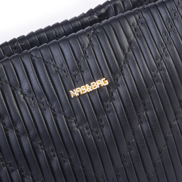  Nas Bag Kadın  Mini Boy Omuz Çapraz ve El Çantası ( 19x15 cm) Siyah