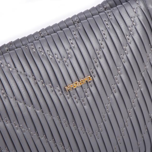  Nas Bag Kadın  Mini Boy Omuz Çapraz ve El Çantası ( 19x15 cm) Gri
