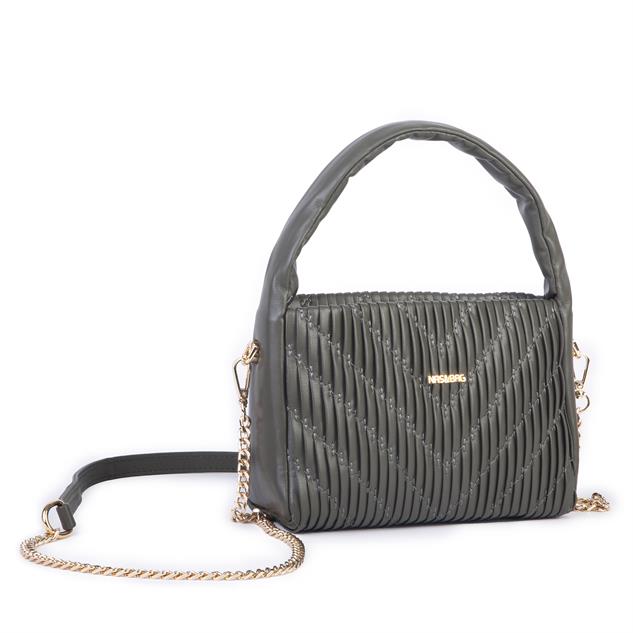  Nas Bag Kadın  Mini Boy Omuz Çapraz ve El Çantası ( 19x15 cm) Haki