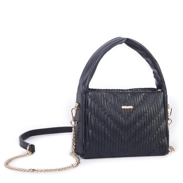  Nas Bag Kadın  Mini Boy Omuz Çapraz ve El Çantası ( 19x15 cm) Siyah