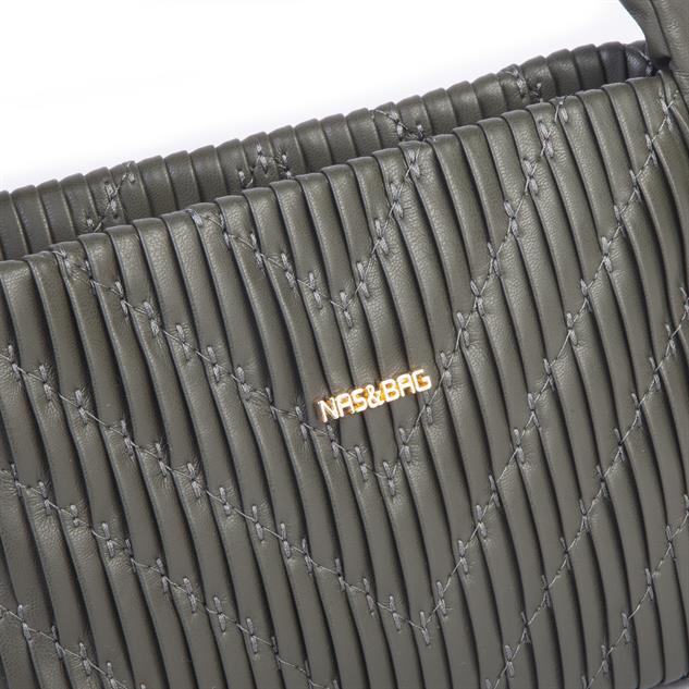  Nas Bag Kadın  Mini Boy Omuz Çapraz ve El Çantası ( 19x15 cm) Haki