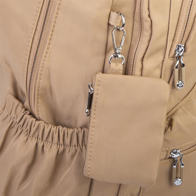  Nas Bag Unisex Büyük Boy Hafif Çok Gözlü Sırt Çantası Kum