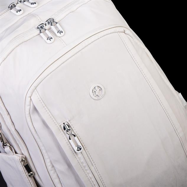  Nas Bag Unisex  Büyük Boy Hafif  Çok Gözlü Okul Sırt Çantası (en :30 cm boy:44 cm) Bej