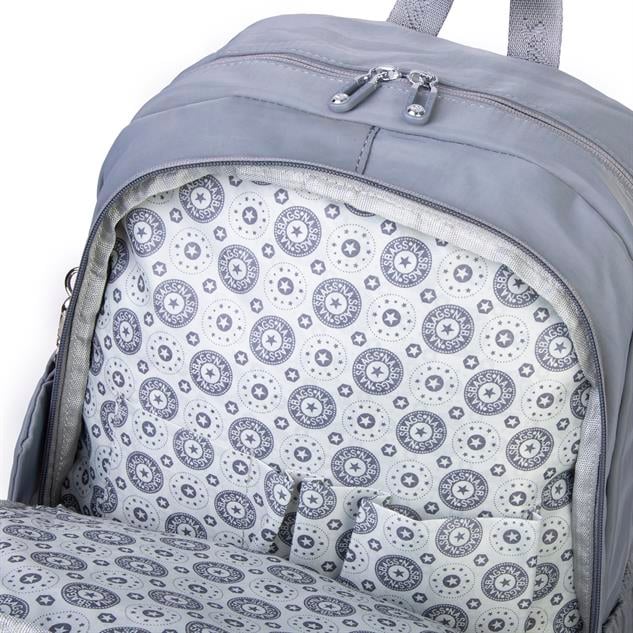  Nas Bag Unisex Büyük Boy Hafif Çok Gözlü Sırt Çantası Gri