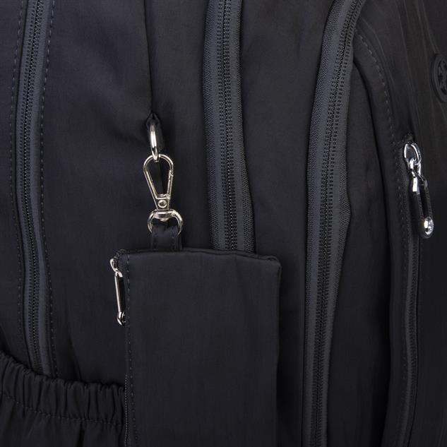  Nas Bag Unisex  Büyük Boy Hafif  Çok Gözlü Okul Sırt Çantası (en :30 cm boy:44 cm) Siyah