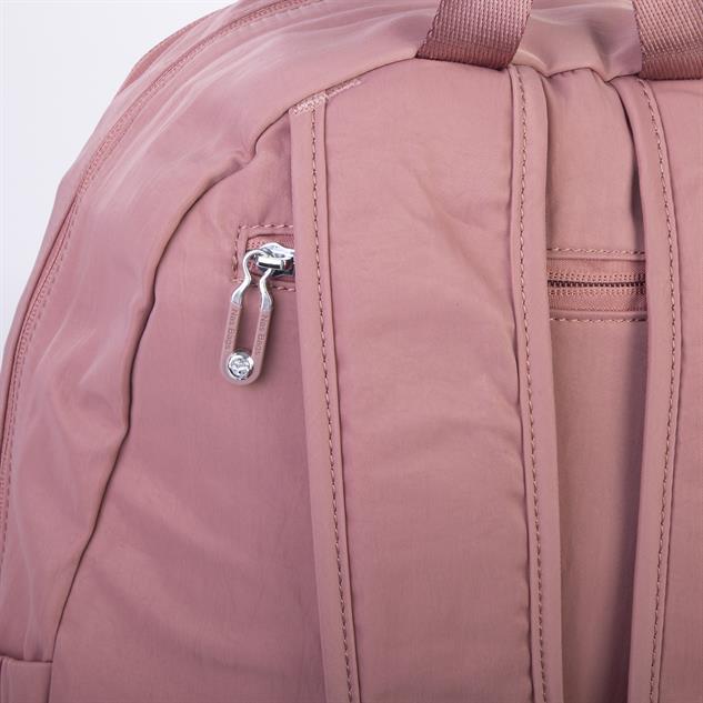  Nas Bag UNİSEX Büyük Boy Sırt Çantası Çok Gözlü Okul Çantası Gül Kurusu