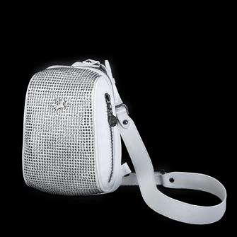 Nas Bag Bel ve Body Bag Beyaz  Gümüş Tasli