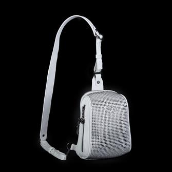 Nas Bag Bel ve Body Bag Beyaz  Gümüş Tasli