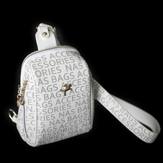 Nas Bag Bel ve Body Bag Beyaz  Yazılı