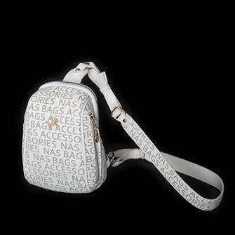 Nas Bag Bel ve Body Bag Beyaz  Yazılı