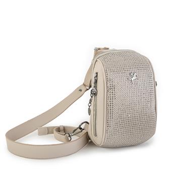 Nas Bag Bel ve Body Bag Krem Kum  Taşlı 