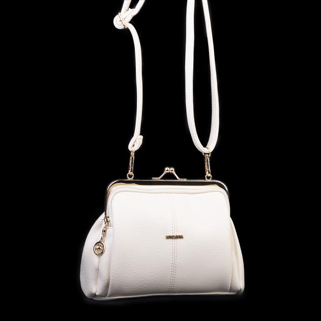 Nas Bag Burslu Klipsli Vintage Omuz ve Çapraz Çanta (23x20 cm ebatlarındadır) Krem Victoria