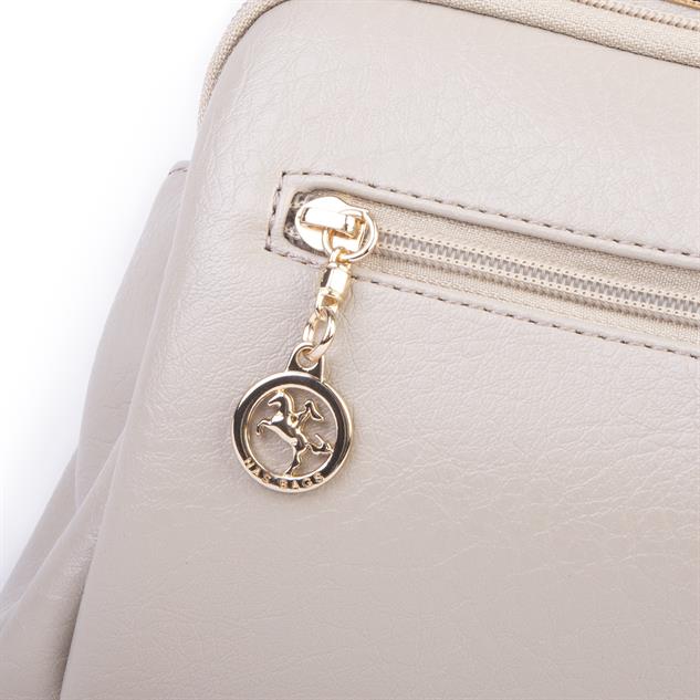 Nas Bag Burslu Klipsli Vintage Omuz ve Çapraz Çanta (23x20 cm ebatlarındadır) Kum Victoria