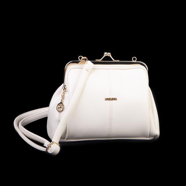 Nas Bag Burslu Klipsli Vintage Omuz ve Çapraz Çanta (23x20 cm ebatlarındadır) Krem Victoria