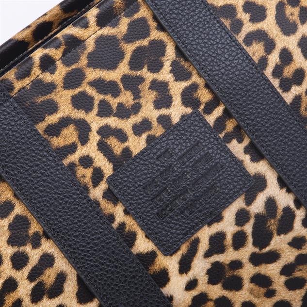 Nas Bag Tote Bag Büyük Boy Kadın Omuz ve Çapraz  Çanta Taba Leopar