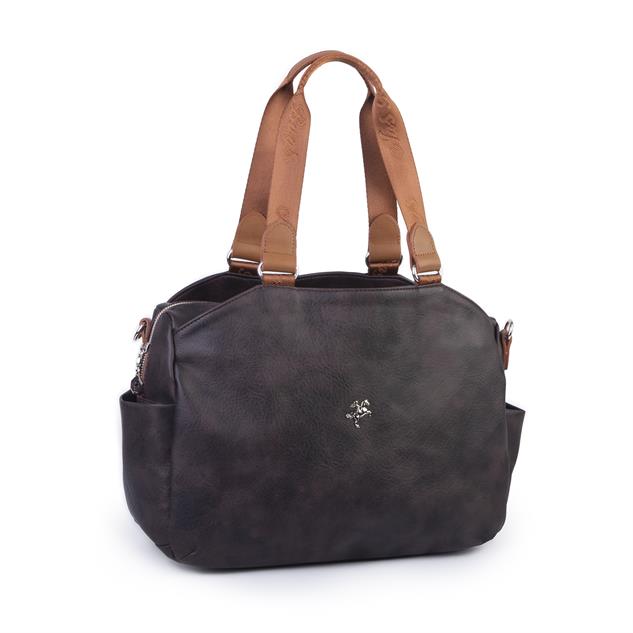 Nas Bag Büyük Boy Spor Geniş Hacimli Günlük veya Spor Omuz Çantası Kahve  Taba  Raven ( 36x30 cm )