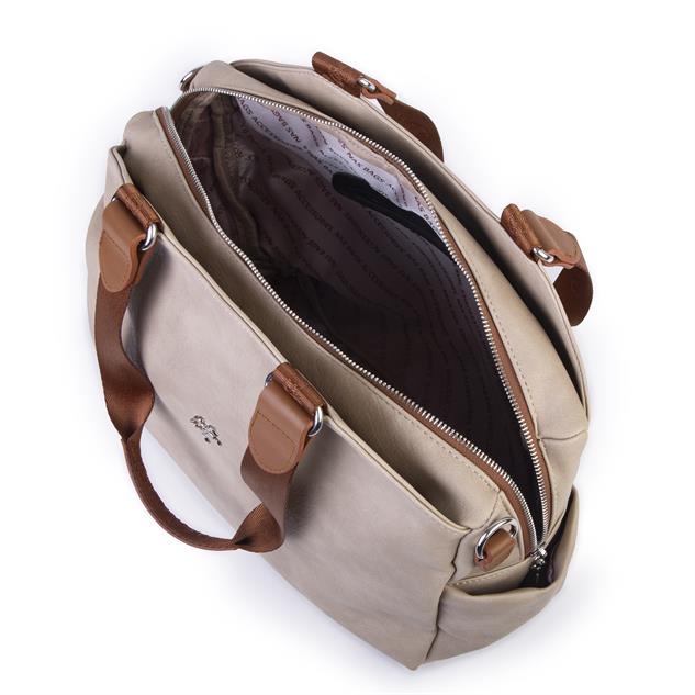 Nas Bag Büyük Boy Spor Geniş Hacimli Günlük veya Spor Omuz Çantası  Kum  Taba  Raven ( 36x30 cm )
