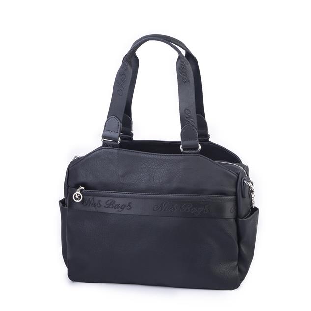Nas Bag Büyük Boy Spor Geniş Hacimli Günlük veya Spor Omuz Çantası Siyah  Raven ( 36x30 cm )