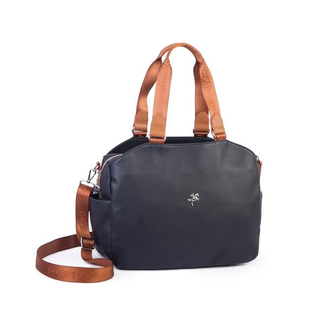 Nas Bag Büyük Boy Spor Geniş Hacimli Günlük veya Spor Omuz Çantası Siyah  Taba  Raven ( 36x30 cm )