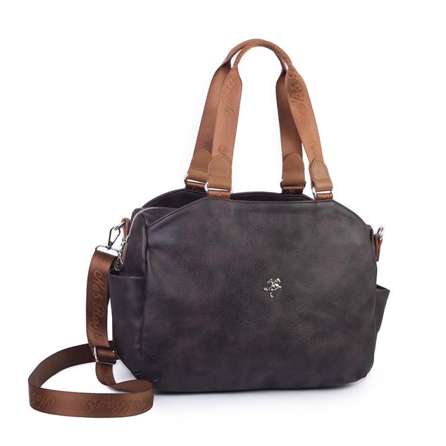 Nas Bag Büyük Boy Spor Geniş Hacimli Günlük veya Spor Omuz Çantası Kahve  Taba  Raven ( 36x30 cm )