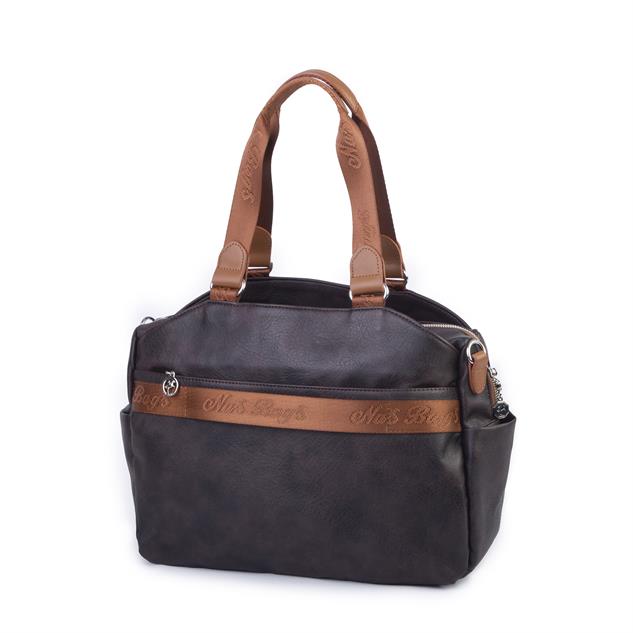 Nas Bag Büyük Boy Spor Geniş Hacimli Günlük veya Spor Omuz Çantası Kahve  Taba  Raven ( 36x30 cm )