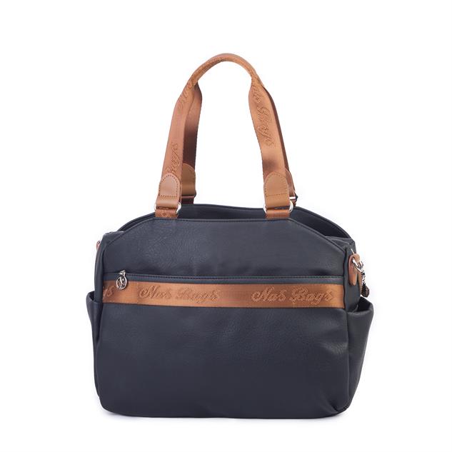 Nas Bag Büyük Boy Spor Geniş Hacimli Günlük veya Spor Omuz Çantası Siyah  Taba  Raven ( 36x30 cm )