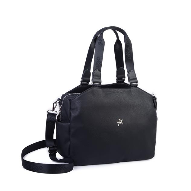 Nas Bag Büyük Boy Spor Geniş Hacimli Günlük veya Spor Omuz Çantası Siyah  Raven ( 36x30 cm )