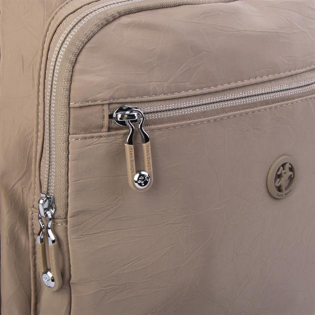 Nas Bag Büyük Boy Unisex Hafif  ve Su Geçirmez Çok Gözlü Sırt Çantası Vizon 