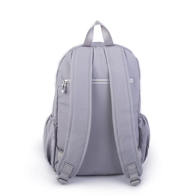 Nas Bag Büyük Boy Unisex Hafif  ve Su Geçirmez Çok Gözlü Sırt Çantası Gri