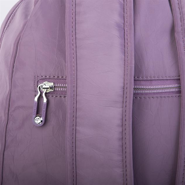 Nas Bag Büyük Boy Unisex Hafif  ve Su Geçirmez Çok Gözlü Sırt Çantası Mor 