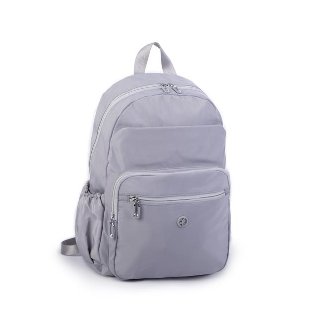 Nas Bag Büyük Boy Unisex Hafif  ve Su Geçirmez Çok Gözlü Sırt Çantası Gri
