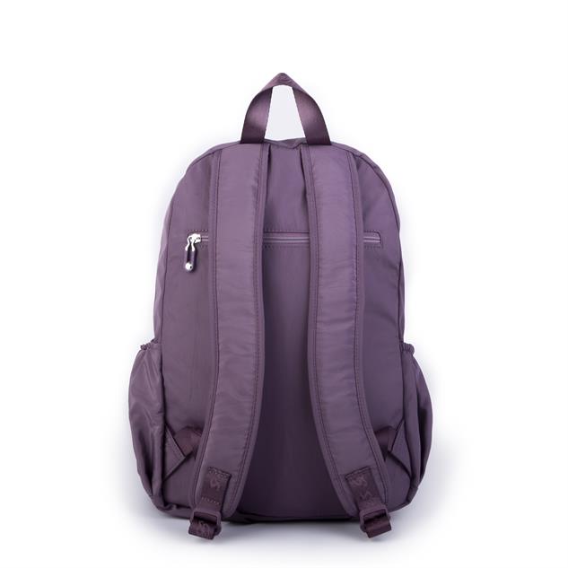 Nas Bag Büyük Boy Unisex Hafif  ve Su Geçirmez Çok Gözlü Sırt Çantası Mor 
