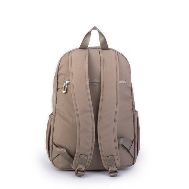 Nas Bag Büyük Boy Unisex Hafif  ve Su Geçirmez Çok Gözlü Sırt Çantası Vizon 