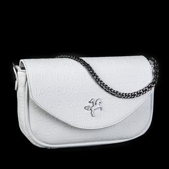 Nas Bag Çapraz Çanta Beyaz Gofraj
