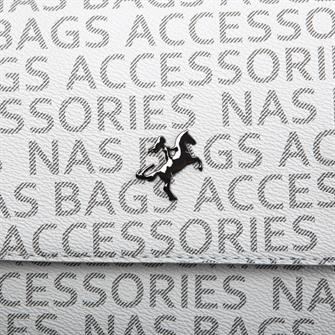 Nas Bag Çapraz Çanta Beyaz Yazılı