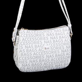 Nas Bag Çapraz Çanta Beyaz Yazılı