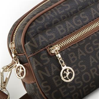 Nas Bag Çapraz Çanta Kahve Taba Yazılı