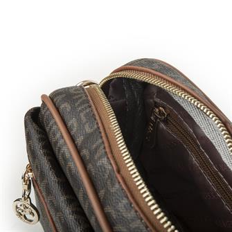 Nas Bag Çapraz Çanta Kahve Taba Yazılı