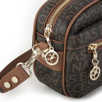 Nas Bag Çapraz Çanta Kahve Taba Yazılı