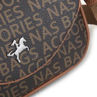 Nas Bag Çapraz Çanta Kahve Taba Yazili