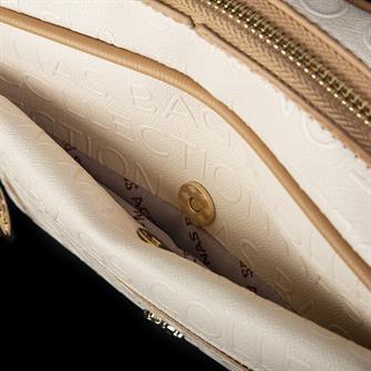 Nas Bag Çapraz Çanta Krem Camel Gofraj