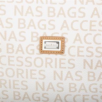 Nas Bag Çapraz Çanta Krem Camel Yazılı