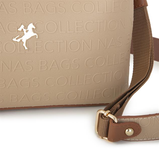 Nas Bag Çapraz Çanta Kum Taba Gofraj