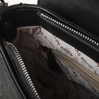 Nas Bag Çapraz Çanta Siyah Gofraj