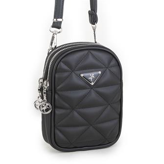 Nas Bag Çapraz Çanta Siyah Kapitone