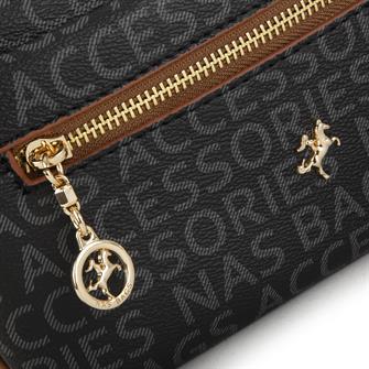 Nas Bag Çapraz Çanta Siyah Taba Yazılı