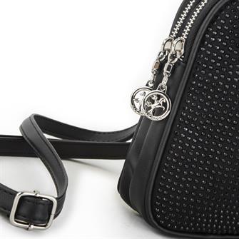 Nas Bag Çapraz Çanta Siyah Taşlı